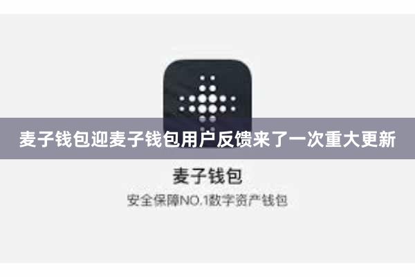 麦子钱包迎麦子钱包用户反馈来了一次重大更新